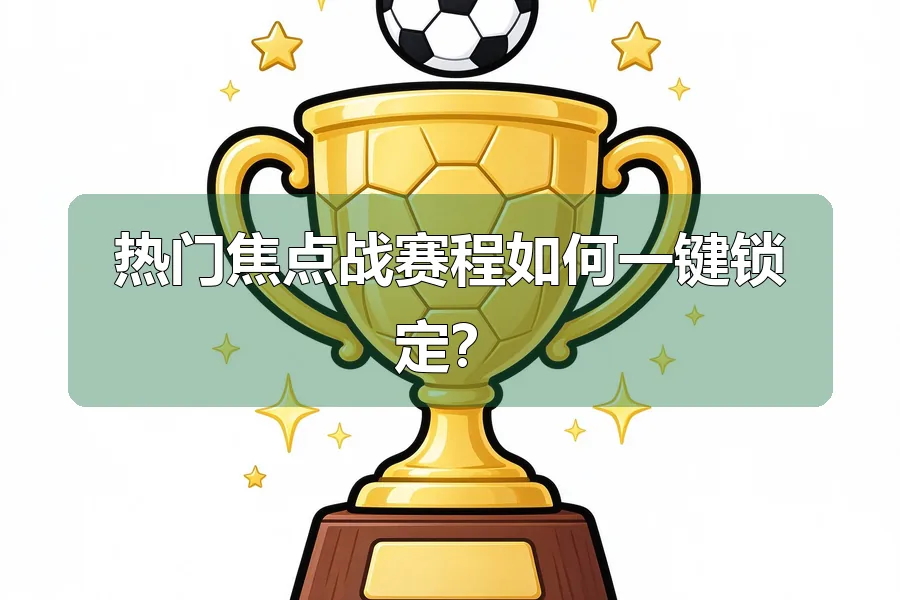 热门焦点战赛程如何一键锁定？